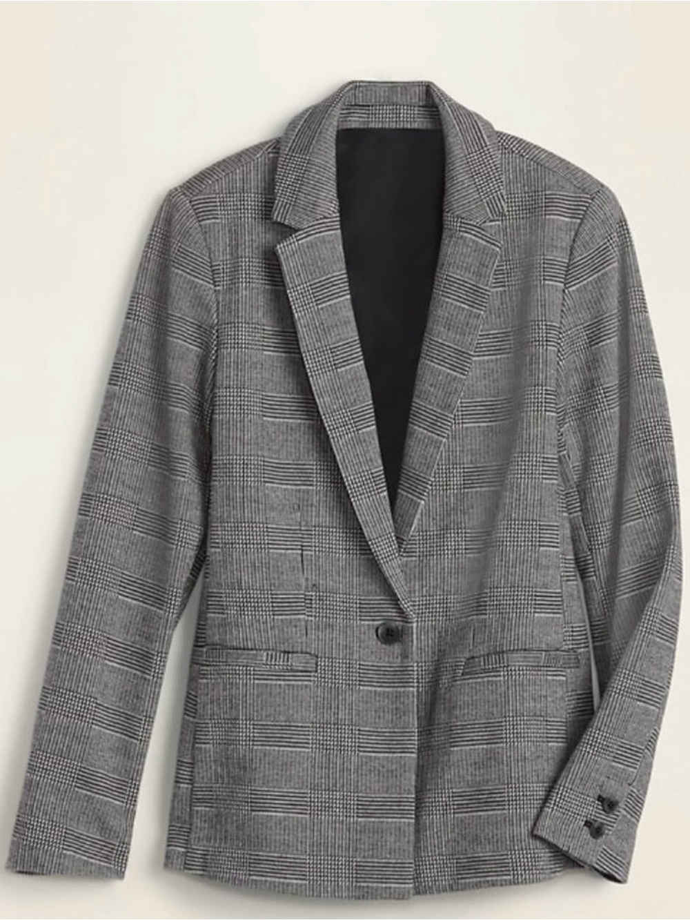 Old Navy Glen Plaid Single-Button Blazer